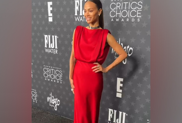 'Emilia Perez' star Zoe Saldana's red gown steals spotlight at 30th Critics Choice Awards