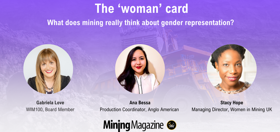 Women still represent only 8-17% of the mining workforce. 