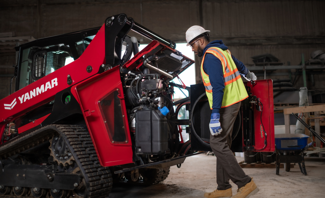  Ease of service features such as three-panel doors that open to the engine compartment can mean a faster turnaround before the equipment is out working again