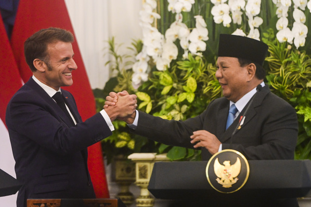 INDONESIA-JAKARTA-FRANCE-EMMANUEL MACRON-VISIT
