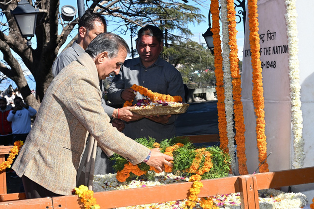 Himachal CM Sukhu pays tribute to Mahatma Gandhi on 78th death anniversary