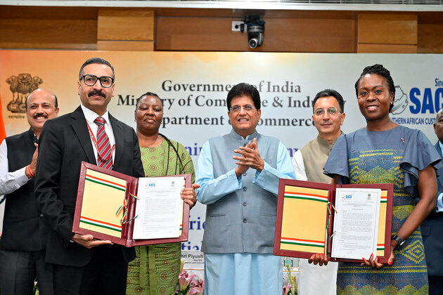 India, Southern African Customs Union sign ToR for Preferential Trade Agreement negotiations; Piyush Goyal says "important step" in elevating economic ties