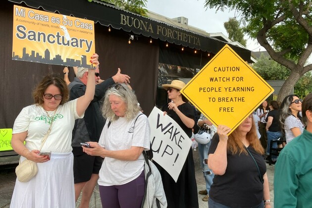 Protesters rally after aggressive ICE raid at South Park&#39;s Buona Forchetta sparks outrage