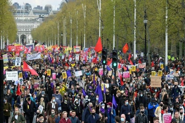 Protests in London against illegal migration Bill