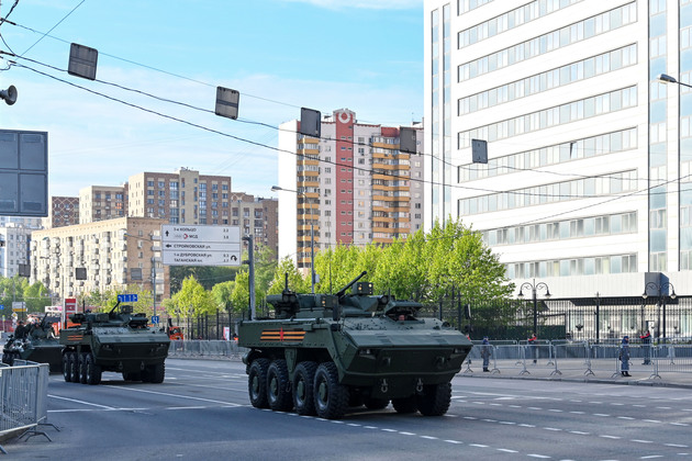 RUSSIA-MOSCOW-GREAT PATRIOTIC WAR-VICTORY-80TH ANNIVERSARY-PARADE-REHEARSAL