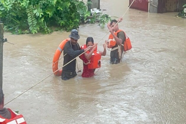 Assam rifles swings into action for flood rescue operation in Agartala