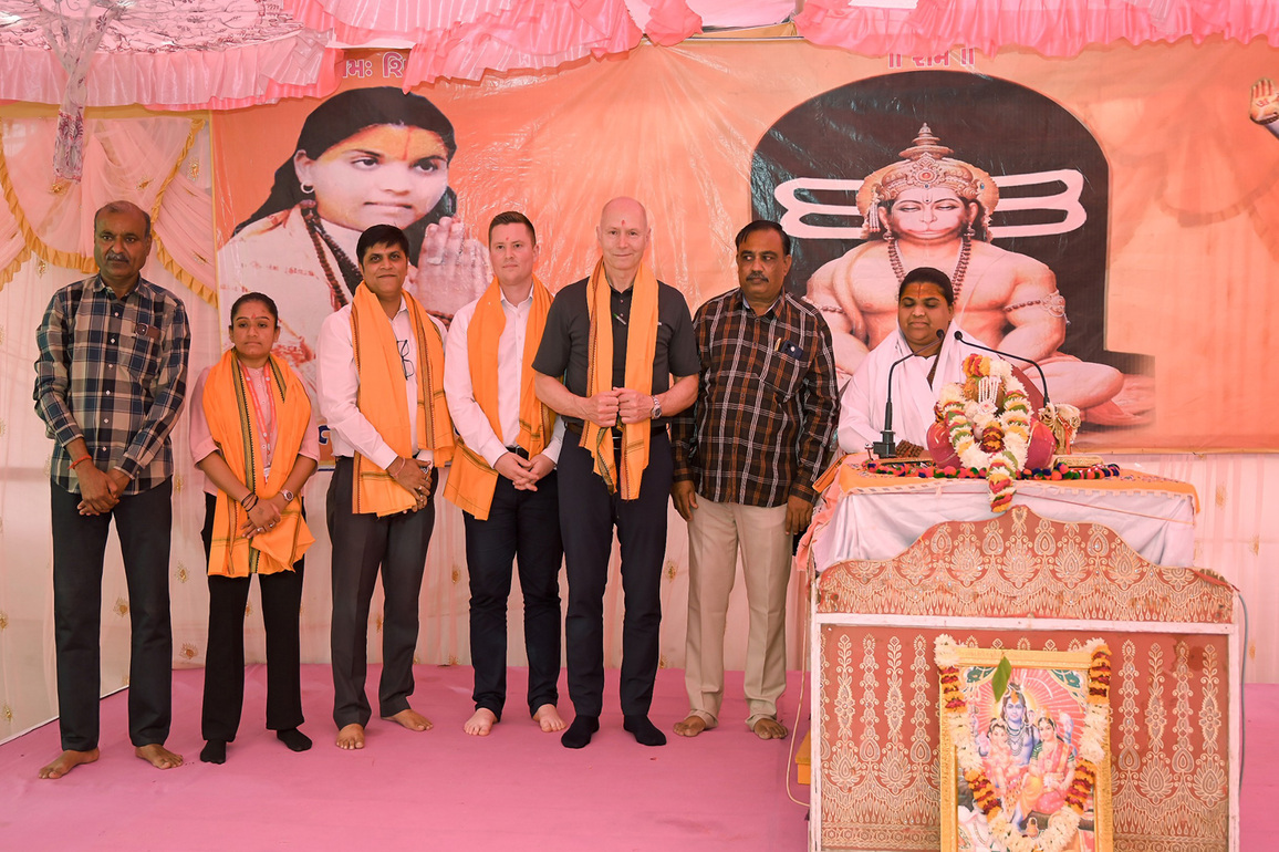 Cultural Diplomacy: German delegation attends Shiv Mahapuran Katha in Gujarat