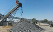 First development kimberlite from UK4 Block to stockpile by conveyor belt