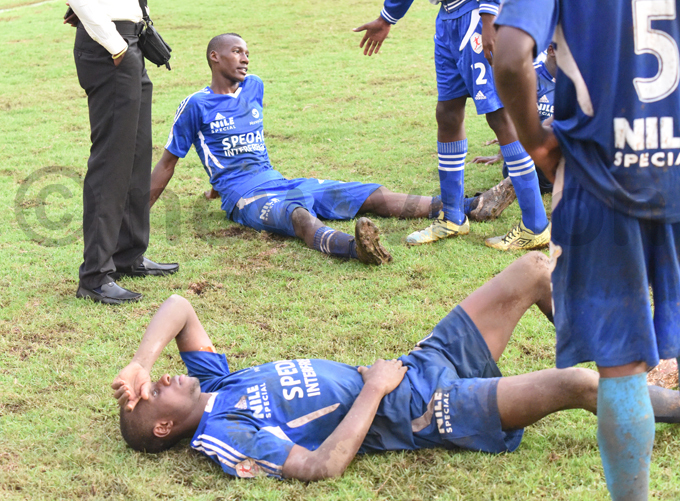 ejected kumba players after the final whistle hoto by palanyi sentongo