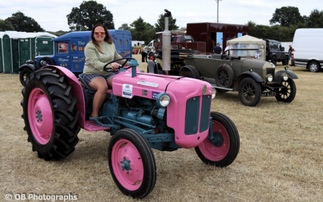 Pink tractor raises hundreds for charity with the help of Clarkson's Farm stars