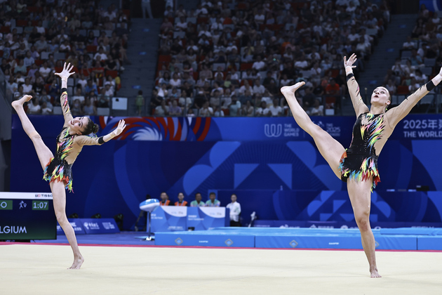 (SP)CHINA-CHENGDU-THE WORLD GAMES 2025-ACROBATIC GYMNASTICS-WOMEN'S PAIRS-FINAL (CN)