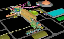 Flowsheet diagram for the proposed Carrapateena copper plant in South Australia