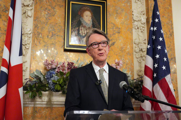 UK PM fires Ambassador to US Peter Mandelson over Epstein links