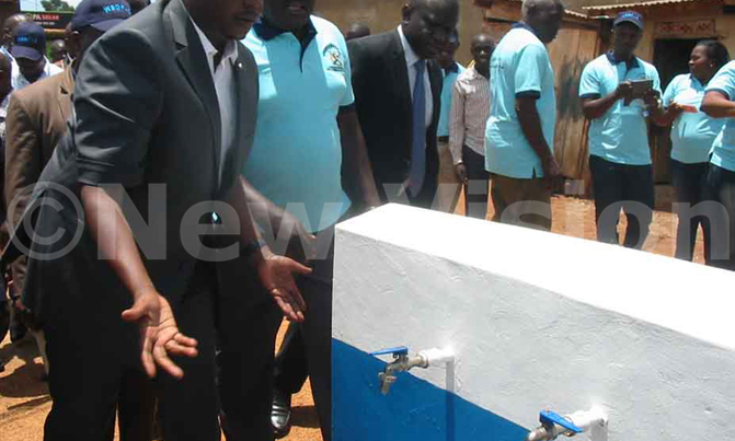 Kibuule commissions water system without water flow Kibuule commissions water system without water flow