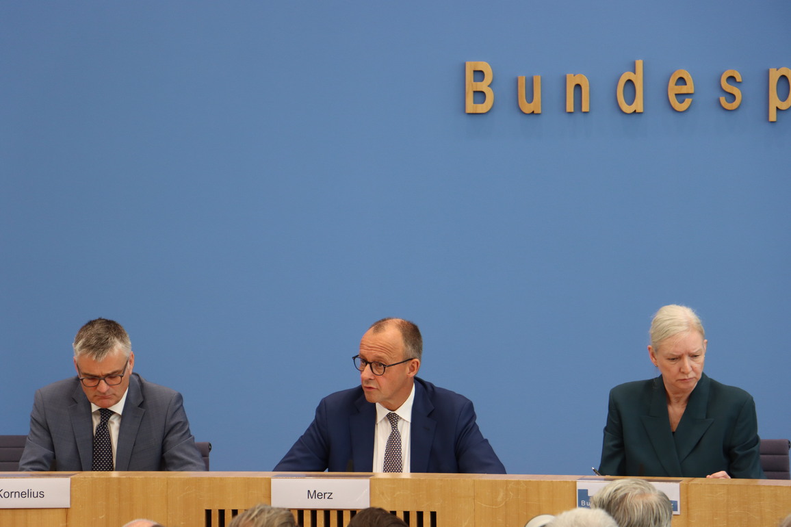 GERMANY-BERLIN-MERZ-SUMMER PRESS CONFERENCE