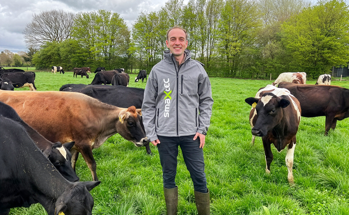 Tom Radley milks a flying herd of 270 Jersey cross Friesians.