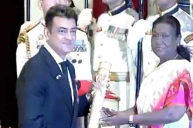 Actor Ajith honoured with Padma Bhushan, his family attends prestigious ceremony