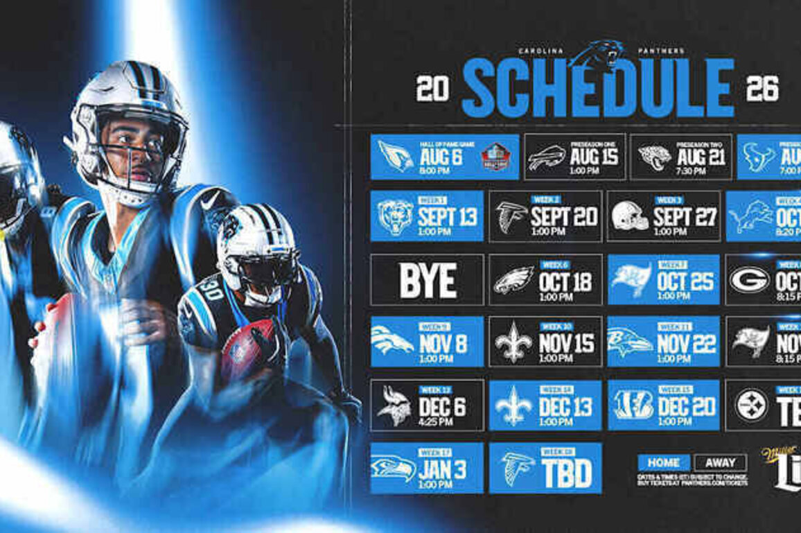 Panthers get more national notice: The 2026 NFL schedule is out