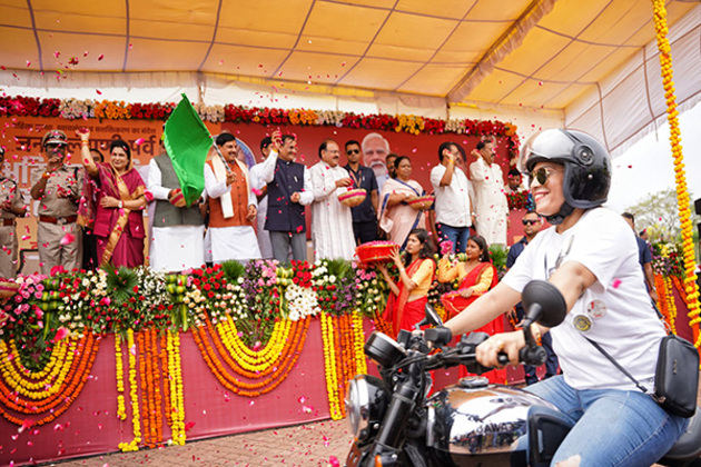 MP CM Mohan Yadav flags off 'Ahilya Vahini' women bike rally in Bhopal