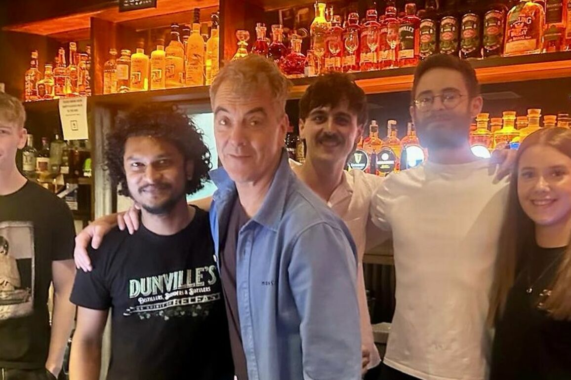 James Nesbitt spotted enjoying night out in East Belfast bar