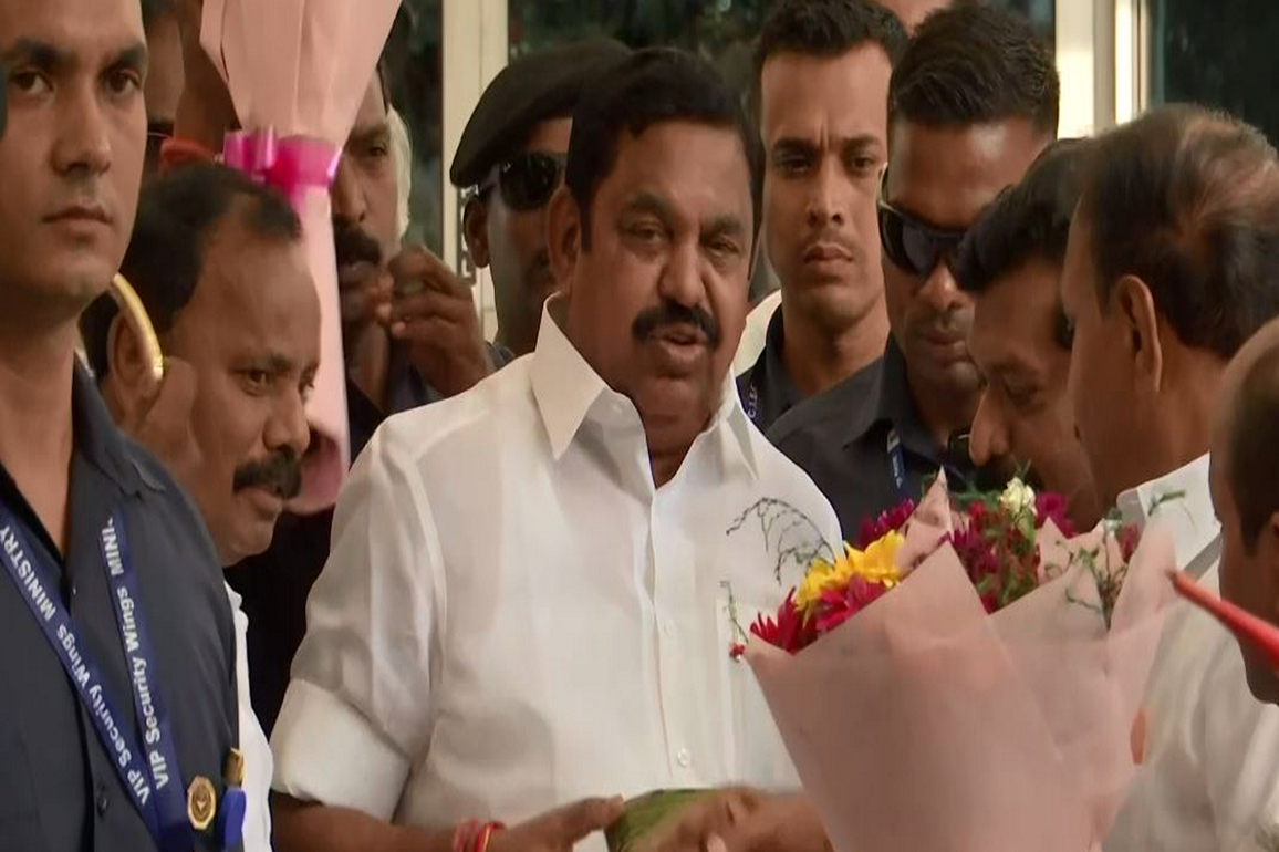 AIADMK Gen Secy EPS arrives in Delhi to meet with VP Radhakrishnan, Amit Shah