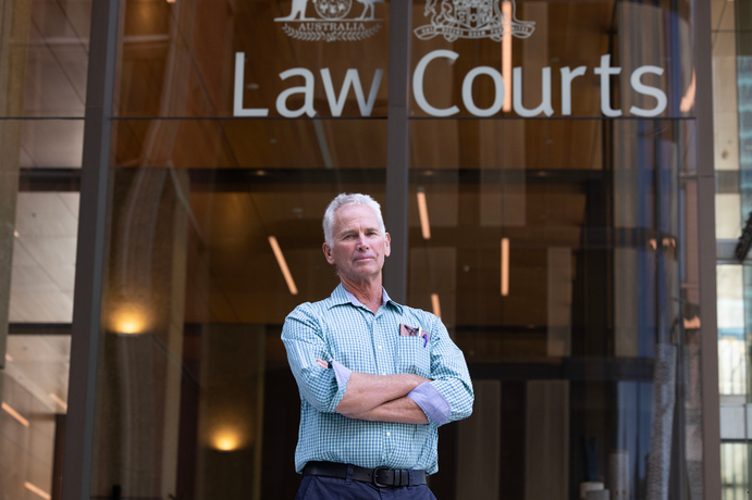 Alistair Donaldson from MGPA outside Sydney courts