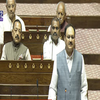 Leader of Rajya Sabha JP Nadda bids farewell to retiring members of House