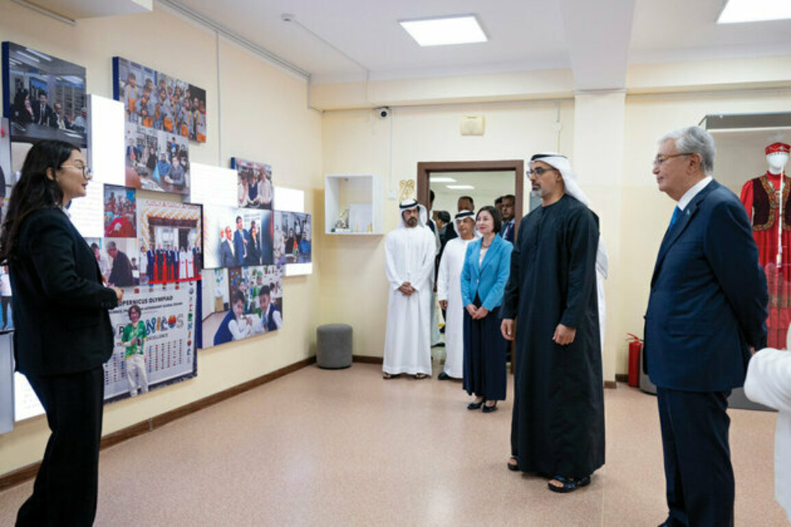 Crown Prince of Abu Dhabi visits Sheikh Khalifa bin Zayed Al Nahyan School in Astana