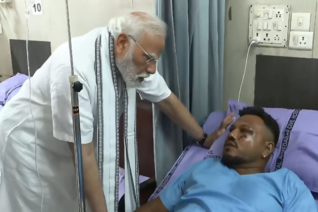 "Met those injured in aftermath of tragic plane crash": PM Modi