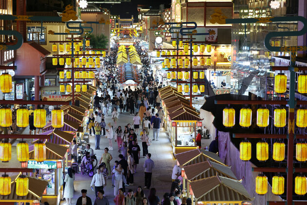 CHINA-GANSU-DUNHUANG-NIGHT MARKET-TOURISM (CN)