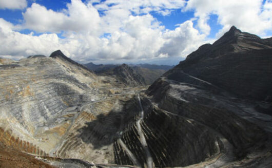 The Antamina copper mine in Peru