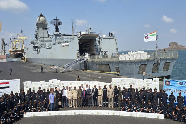 Indian Navy delivers 67 tons of medical aid to Yemen following flash floods