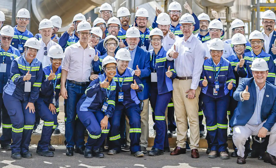 Presidente Lula na inauguração do complexo de fertilizantes Serra do Salitre, da EuroChem, em MG/Divulgação