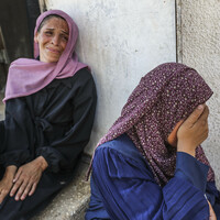 MIDEAST-GAZA-HOSPITAL-MOURNING