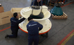 Frantoparts experts preparing a GP cone crusher for delivery. Photo: Frantoparts