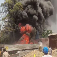 Fire breaks out at MB Inter College ground in Uttar Pradesh's Bareilly