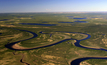 The northern tundra of the Taimyr Peninsula viewed from the air