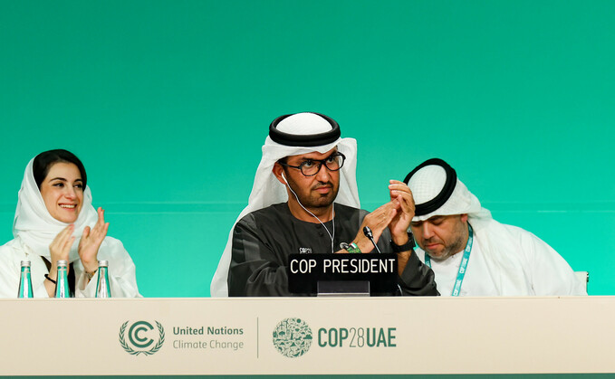 COP28 President Al-Jaber at last night's plenary | Credit: UNFCCC
