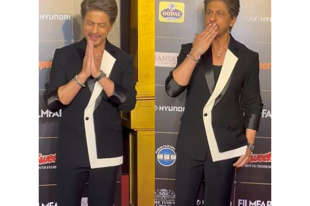 Shah Rukh Khan looks dapper in black at Filmfare Awards 2025