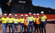  FEL team at commencement of loading of MV Bison