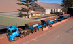 One of Fenix-Newhaul's road trains in Geraldton. Photo courtesy Fenix Resources