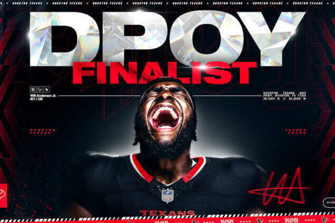 Will Anderson Jr. named Defensive Player of the Year Finalist