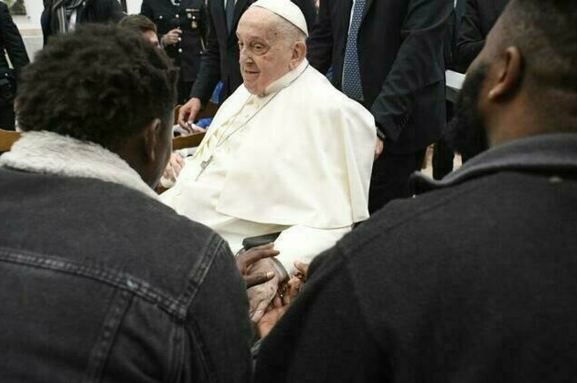A recovering Pope Francis makes surprise visit to Rome's central jail