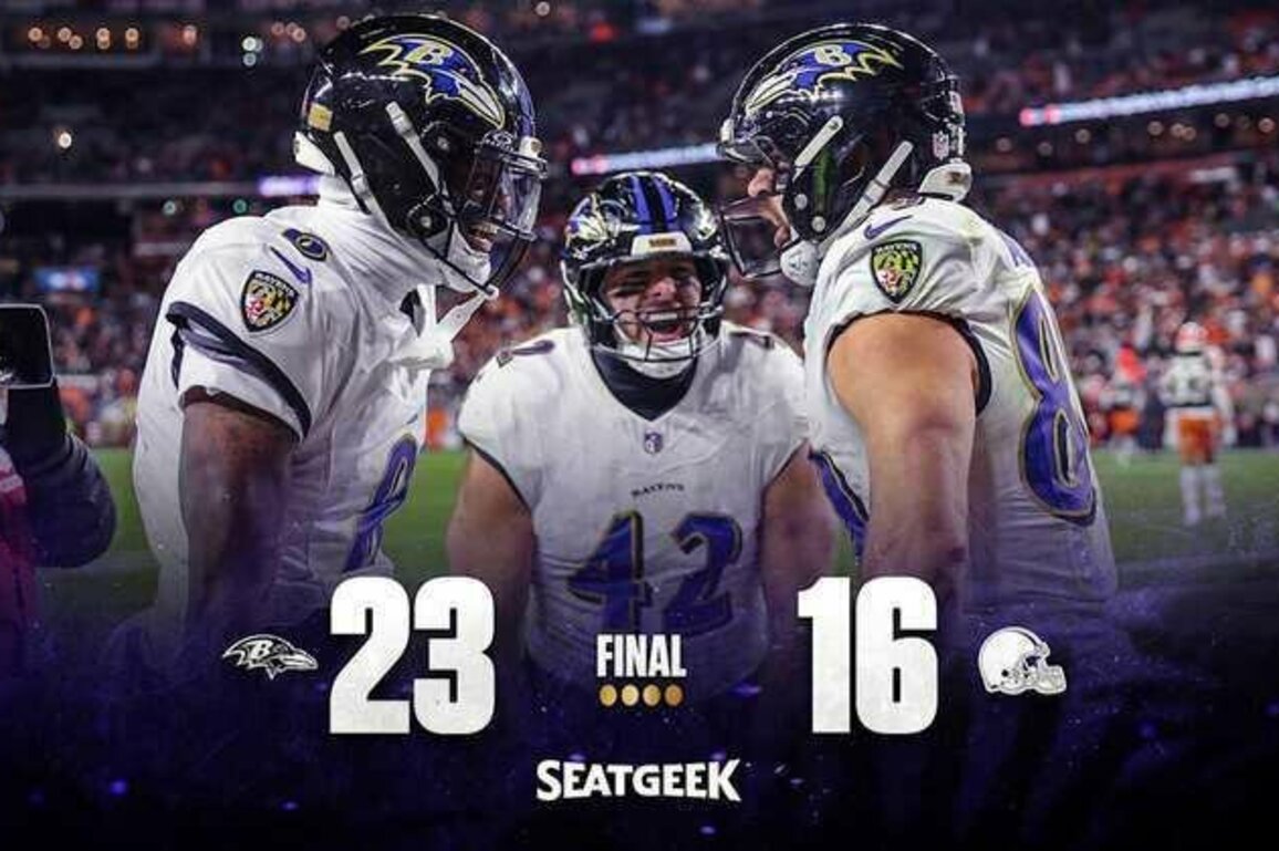 Game Recap: Ravens Win Tough Divisional Road Game in Cleveland