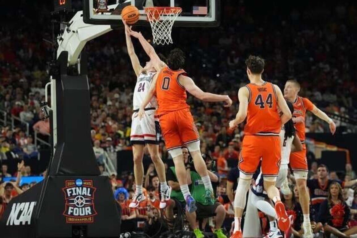 UConn muscles through Illini, set for title shot at Final Four