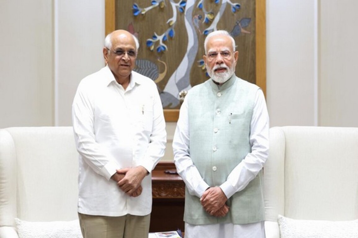 Gujarat CM meets PM Modi, discusses development of industry, social sector in state