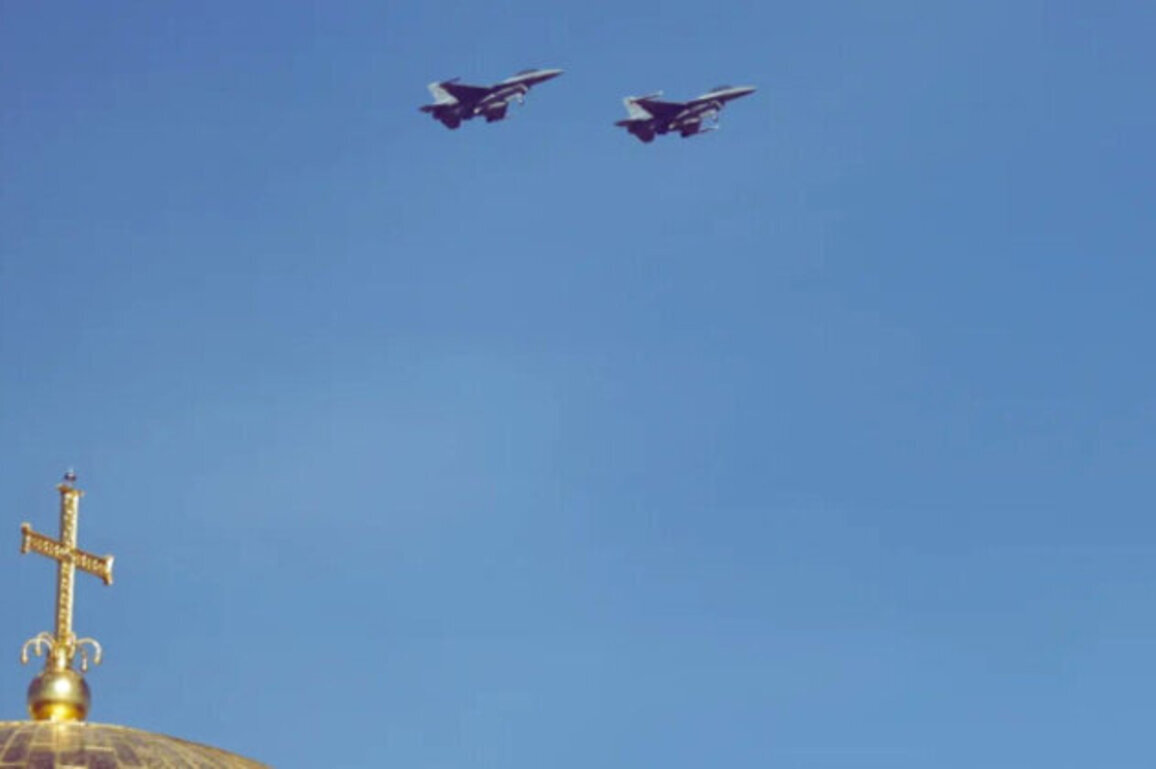 Bulgarian F-16s Fly Over Sofia - Not Related to Iran 