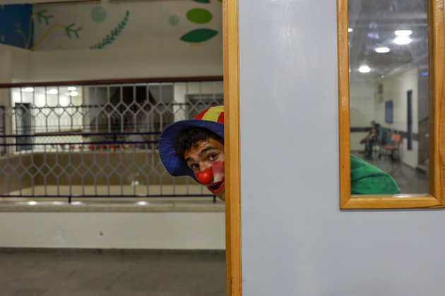 MIDEAST-GAZA CITY-ENTERTAINMENT-CHILDREN-CANCER