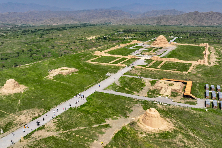 CHINA-NINGXIA-YINCHUAN-XIXIA IMPERIAL TOMBS-UNESCO WORLD HERITAGE SITE-EXHIBITS (CN)