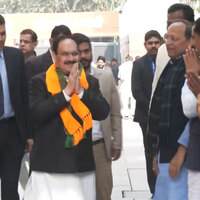 Delhi: JP Nadda arrives at BJP headquarters ahead of National President nominations